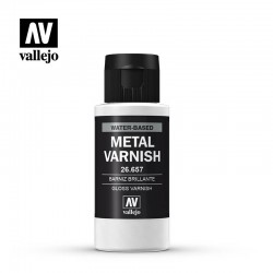 VALLEJO 26.657 Auxiliary Gloss Metal Varnish Varnish 60ml.