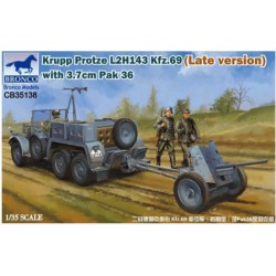 BRONCO CB35138 1/35 Krupp Protze L2H143 Kfz.69 (Late version) with 3.7cm Pak 36