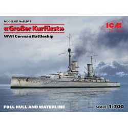 ICM S.015 1/700 Großer Kurfürst (Full hull) WWI German Battleship