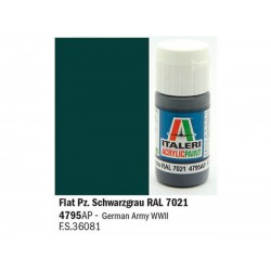 ITALERI Acrylic 4795AP Flat Pz, Schwarzgrau RAL 7021 20ml