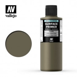 VALLEJO 74.608 Surface Primer U.S. Olive Drab Color 200 ml.