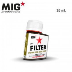 MIG Productions Filter F245 Filtre Brun pour Vert Foncé – Brown for Dark Green 35ml
