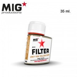 MIG Productions Filter F400 Filtre Gris Pour Jaune – Grey for Yellow Sand 35ml