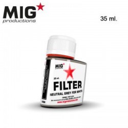 MIG Productions Filter F404 Filtre Gris Neutre Pour Blanc - Neutral Grey for White 35ml