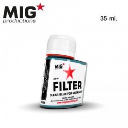 MIG Productions Filter F428 Filtre Clear Bleu – Clear Blue for Metallics 35ml