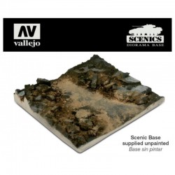 VALLEJO SC.002 Vallejo Scenics 14x14 Rubble Street Section Scenery 14 x 14