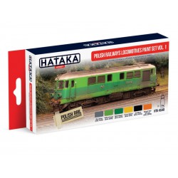 HATAKA HTK-AS40 Polish Railways locomotives paint set vol. 1 (6 x 17 ml)