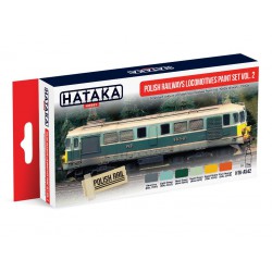 HATAKA HTK-AS42 Polish Railways locomotives paint set vol. 2 (6 x 17 ml)