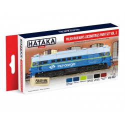 HATAKA HTK-AS57 Polish Railways locomotives paint set vol. 3 (6 x 17 ml)