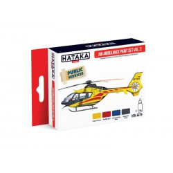 HATAKA HTK-AS79 Air Ambulance (HEMS) paint set vol. 2 (4 x 17 ml)