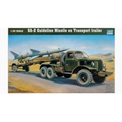 TRUMPETER 00204 1/35 SA-2 Guideline Missile on Transport trailer