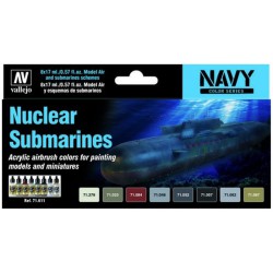 VALLEJO 71.611 Model Air Set Nuclear Submarines 8x17ml