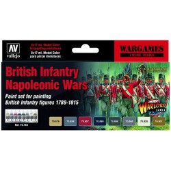 VALLEJO 70.163 Model Color Set British Infantry Napoleonic Wars (8) Wargame 17 ml.