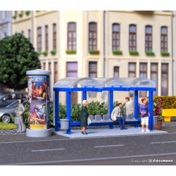 KIBRI 38142 HO 1/87 Deco-set Arrêt de Bus - Bus stop