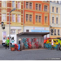 KIBRI 38143 HO 1/87 Deco-set Parking Vélos - Bicycle stand