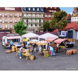 VOLLMER 45141 HO 1/87 Deco-set Marché - Weekly market