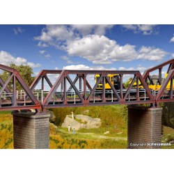 KIBRI 39701 HO 1/87 Pont en treillis d'acier à voie unique - Steel truss bridge