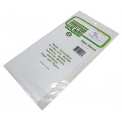 EVERGREEN EG9008 Assortment of 3 White Sheets Styrene