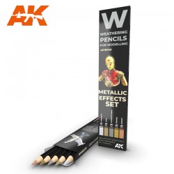 AK INTERACTIVE AK10046 WATERCOLOR PENCIL SET METALLICS