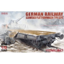 MODELCOLLECT UA72086 1/72 German Railway Schwerer Plattformwagen Type SSys 1+1