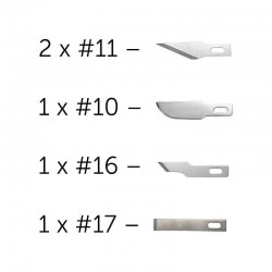 MODELCRAFT PKN1705 Assortiment de 5 lames - 5 Assorted Blades for 1 Knife