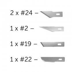 MODELCRAFT PKN2705 Assortiment de Lames - 5 Assorted Blades for 2 & 5 Knife