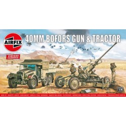 AIRFIX A02314V 1/76 40mm Bofors Gun & Tractor Vintage Classics