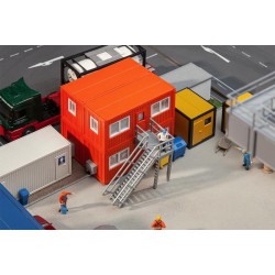 FALLER 130135 HO 1/87 4 Building site containers, orange