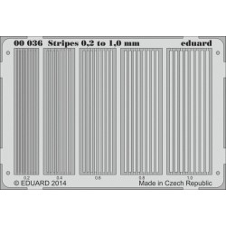 EDUARD 00036 Photo Etched Stripes 0.2 to 1 mm