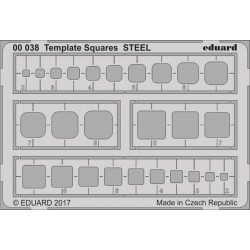 EDUARD 00038 Photo Etched Template Squares STEEL