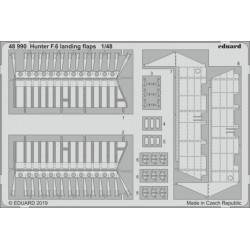 EDUARD 48990 1/48 Photo Etched Hunter F.6 landing flaps For Airfix