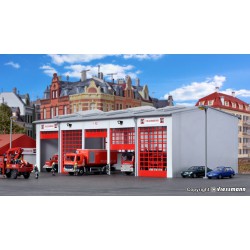 KIBRI 39219 HO1/87 Caserne Pompiers – Vehicle hall fire department