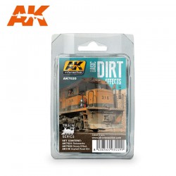 AK INTERACTIVE AK7020 BASIC DIRT EFFECTS WEATHERING SET TRAIN SERIES