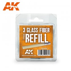 AK INTERACTIVE AK8065 3 Recharges pour Pinceau Fibre de verre ø 4mm