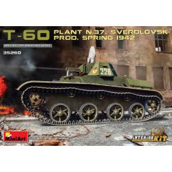 MINIART 35260 1/35 T-60 Sverdlovsk Plant Nr. 37 Production, 1942 w/Interior