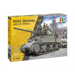 ITALERI 6568 1/35 M4A1 Sherman with U.S. infantry