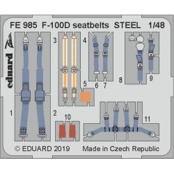EDUARD FE985 1/48 Photo Etched F-100D seatbelts For Trumpeter