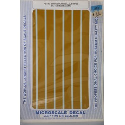 MICROSCALE PS-8-1/4 Parallel Stripes - 1/4 inch wide - Dulux Gold