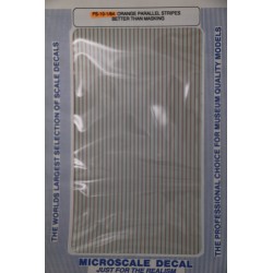MICROSCALE PS-10-1/64 Parallel Stripes - 1/64 Wide - Orange