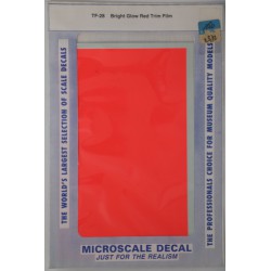 MICROSCALE TF-28 Trim Film - Dayglo Red