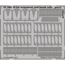 EDUARD 32308 Photo Etched 1/32 Il-2m two seater armament and bomb tails