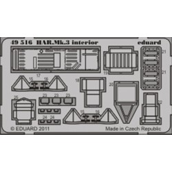 EDUARD 49516 Photo Etched 1/48 HAR. Mk.3 interior S.A. For Hasegawa