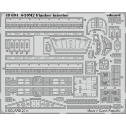 EDUARD 49694 Photo Etched 1/48 S-30M-2 Flanker interior S. A. For Academy