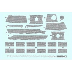 MENG SPS-053 1/35 German Medium Tank Sd.Kfz.171 Panther Ausf.A Late Producti.Zimmerit Decal D