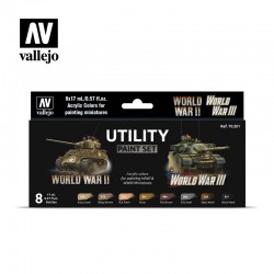 VALLEJO 70.201 Utility Paint Set WWII & WWIII 8x17ml