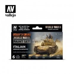 VALLEJO 70.209 WWII Italian Armour & Infantry 6X17ml