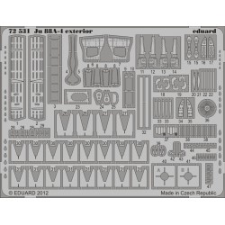 EDUARD 72531 1/72 Photo Etched Ju 88A-4 exterior For Revell