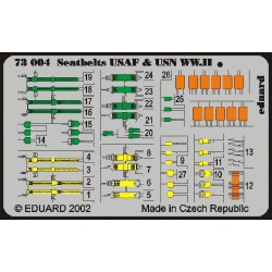EDUARD 73004 1/72 Photo Etched Seatbelts USAF & USN WWII