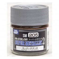 GUNZE SM205 Mr. Color Super Metallic Colors II (10 ml) Super Titanium II