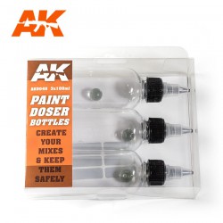 AK INTERACTIVE AK9048 PAINT DOSER BOTTLES 3X100ml